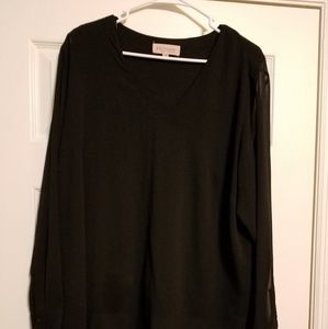 Black flowy layered tunic